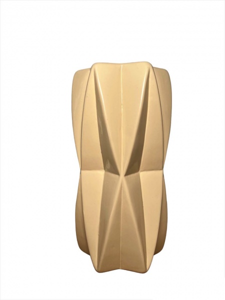 Ваза керамічна Nana ceramics Гео 21 см бежевий глянець 