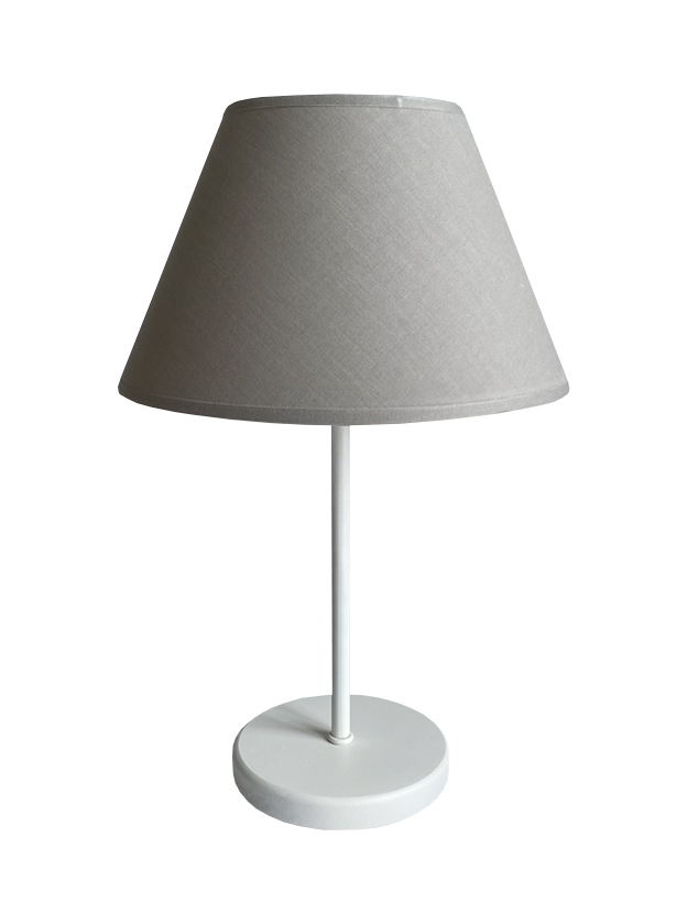 Настольная лампа декоративная Геотон Sevilla 1x40 Вт E14 серый/белый 49694