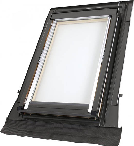 Окно мансардное с окладом, шторкой и XIT-L2 Optilight ProfiDecor 78x118