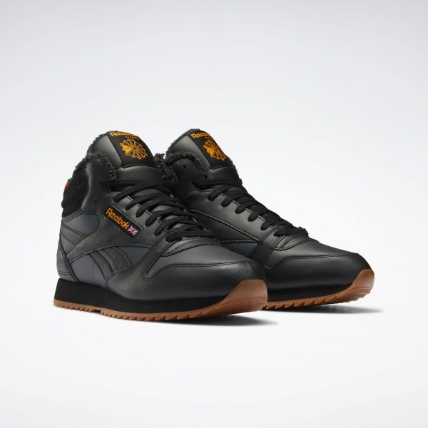 Кросівки Reebok CL LTHR MID RIPPLE FV9309 р.UK 8,5 чорний