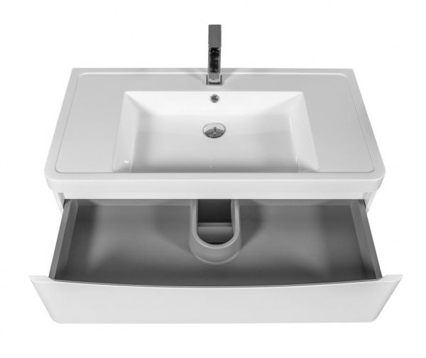 Тумба підвісна Aqua Rodos Vista білий глянець з умивальником Ваr 90 см