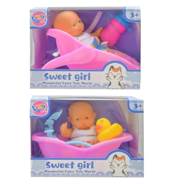 Пупс Sweet girl з аксесуарами, 4 вида в асортименті YD218