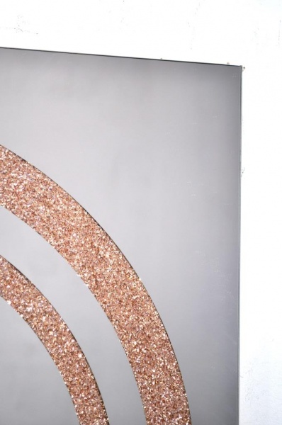 Дзеркало SEAPS №3504 Zerrofixx Glitter circle мідь 90x90 см 5 series 