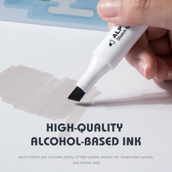 Набір маркерів Arrtx спиртових Alp ASM-02GY 32 кольору сірі відтінки LC302277 