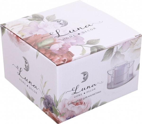 Органайзер для косметики Luna 14,8x14,8x9,2 см белый 