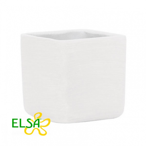 Кашпо керамическое Santino HORTI-1 квадратный 1,5 л белый (O-39-10-J-15-00) 