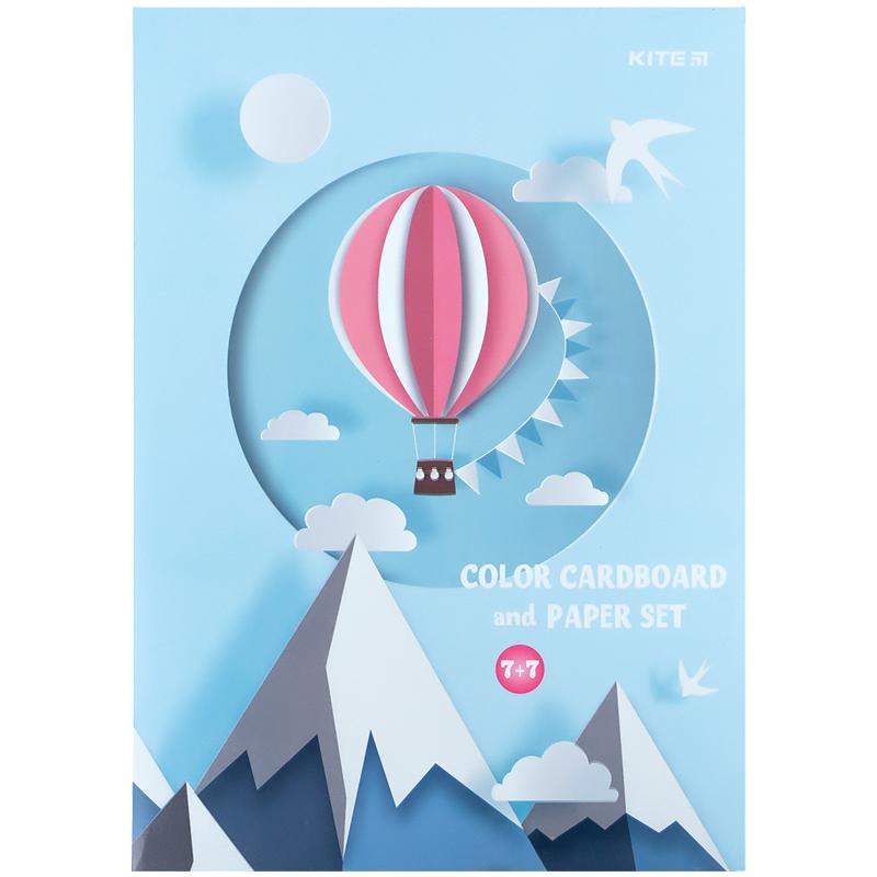 Набор цветного картона и бумаги KITE K24-1256