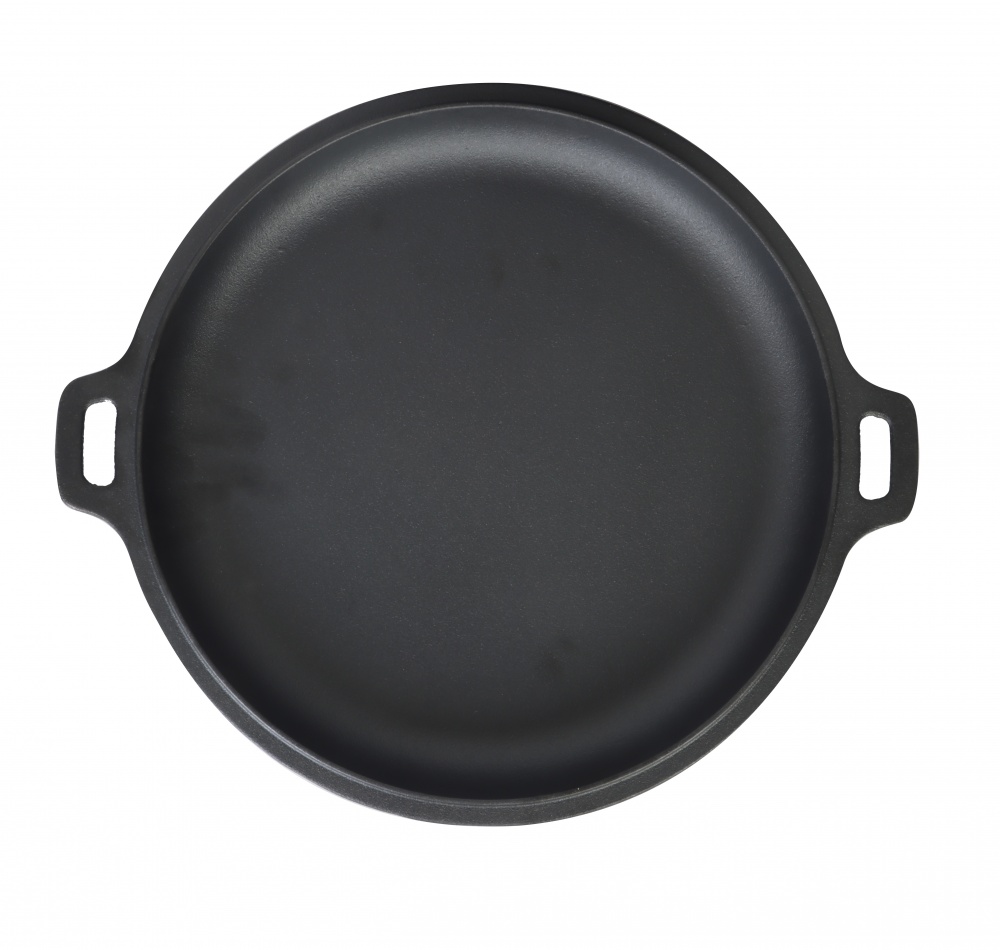 Казан Grilland ø370 мм 140 мм 12 л чавунний туристичний , з кришкою-сковородою, UHR-250304