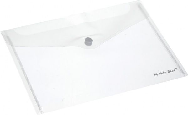 Папка-конверт на кнопке А5 прозрачная Nota Bene
