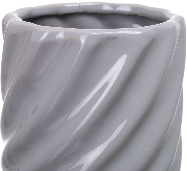 Ваза керамическая серая Space 8,5х8,5х23,5 см