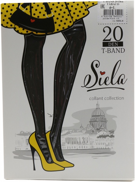 Колготки SIELA T BAND 20 den tabaco р. 4 коричневый 