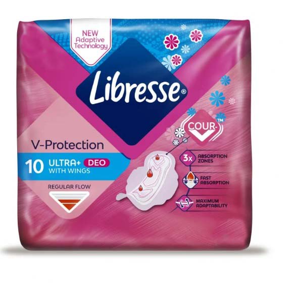 Прокладки гигиенические Libresse Ultra Deo с крылышками 10 шт.