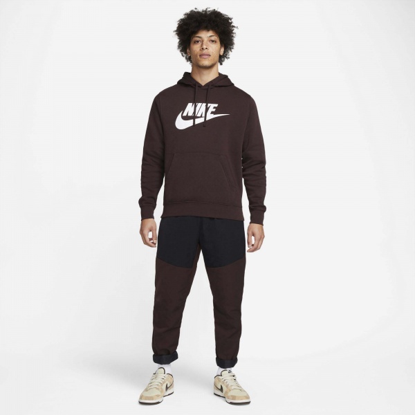 Джемпер Nike M NSW CLUB HOODIE PO BB GX BV2973-203 р. M бордовий
