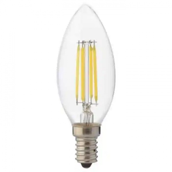 Лампа светодиодная HOROZ ELECTRIC FILAMENT CANDLE-6 C37 6 Вт E14 2700 К 220 В прозрачная 001-013-0006-010 
