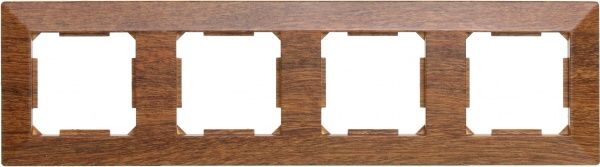Рамка четырехместная HausMark Alta горизонтальная орех SNG-FRP.SQ20G4-9/Walnut