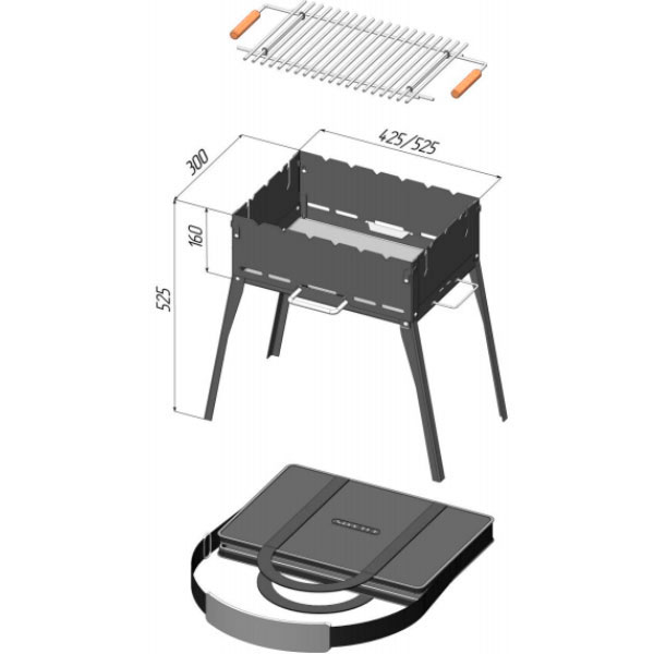Мангал Mousson Prometeo Q 6 V раскладной