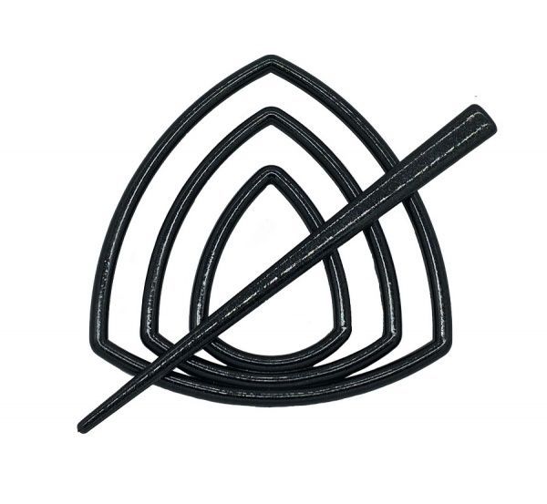 Заколка Треугольник d95 мм черный В0003-12а MISLT