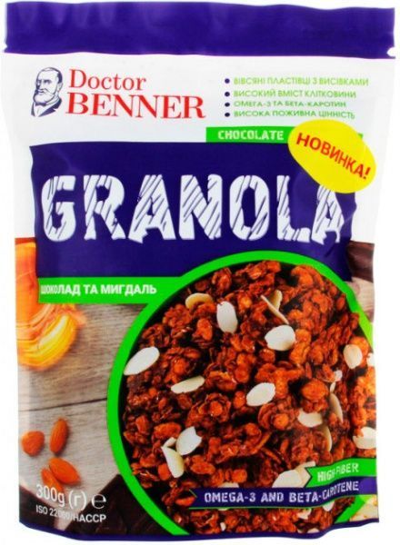 Гранола Dr. Benner Шоколад и Миндаль 300 г (4820132580920) 