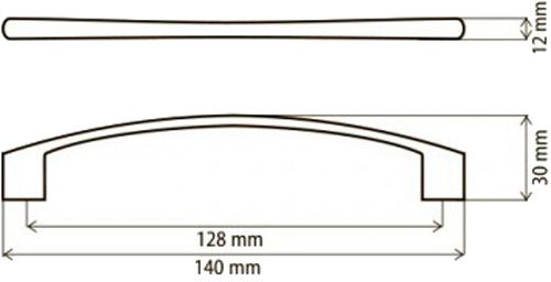 Ручка-скоба D-001 G5 128 мм матовый никель DC 67068