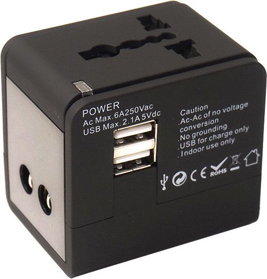 Адаптер PowerPlant мережевий універсальний 6 А USB