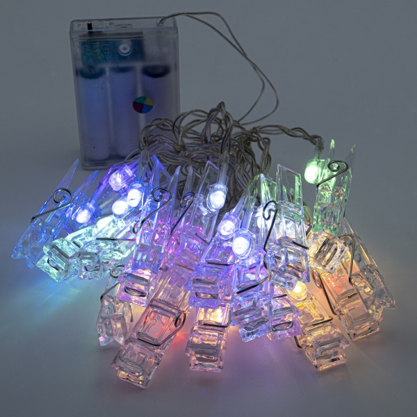 Декоративная гирлянда Altalusse (INL-2704B-20 Multicolor) встроенный светодиод (LED) 20 ламп 3 м 