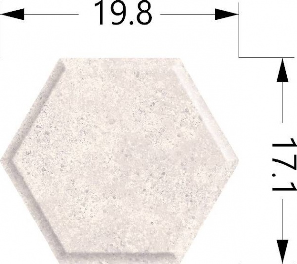 Плитка Ceramika Paradyz Palomera Grys Heks. Str. A 19,8x17,1 