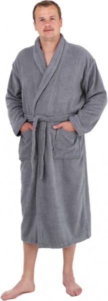 Халат махровий чоловічий Ideal р. XXL сірий