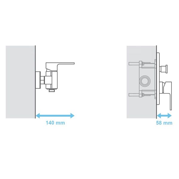 Прихована частина змішувача Ravak RB 070.50 X070052