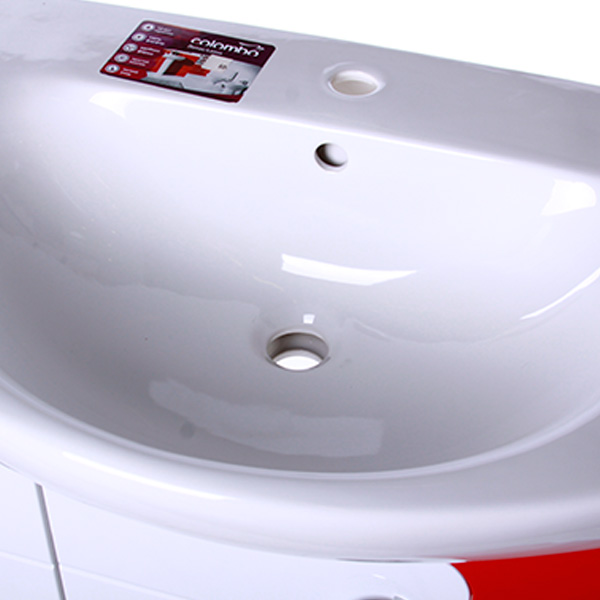Тумба підлогова Сансервіс Eliza 70 з умивальником Лотос 70 красна