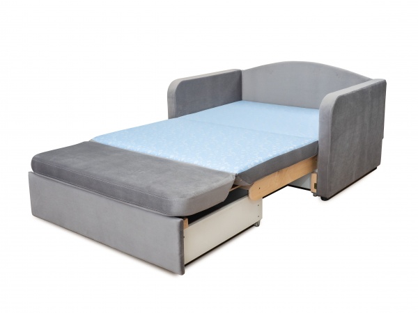 Тахта Маріо велюр темно-сірий 1260x820x830 мм