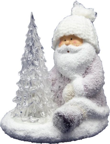 Фігурка декоративна Дід Мороз з ялинкою 13 см 