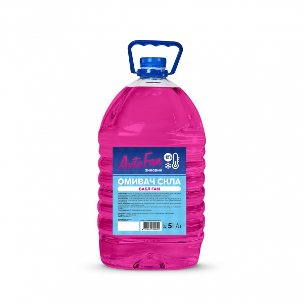 Омыватель стекла AvtoFan бабл-гам зима -12°С 5л 