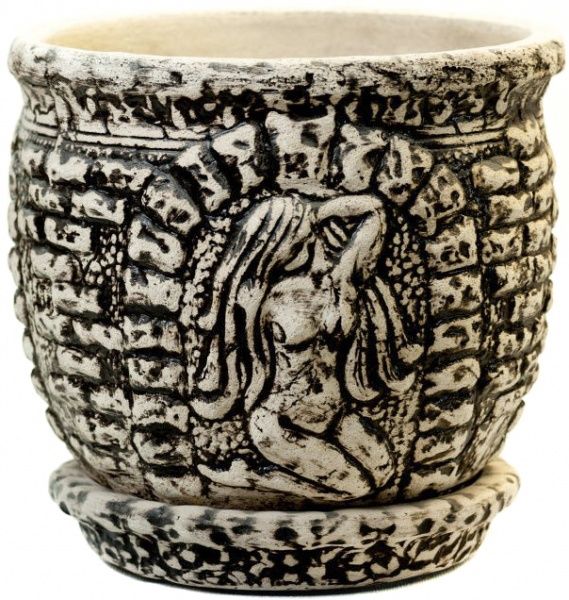 Горщик шамотний Оріана-Запоріжкераміка Грація №2 круглий 8л коричневий 