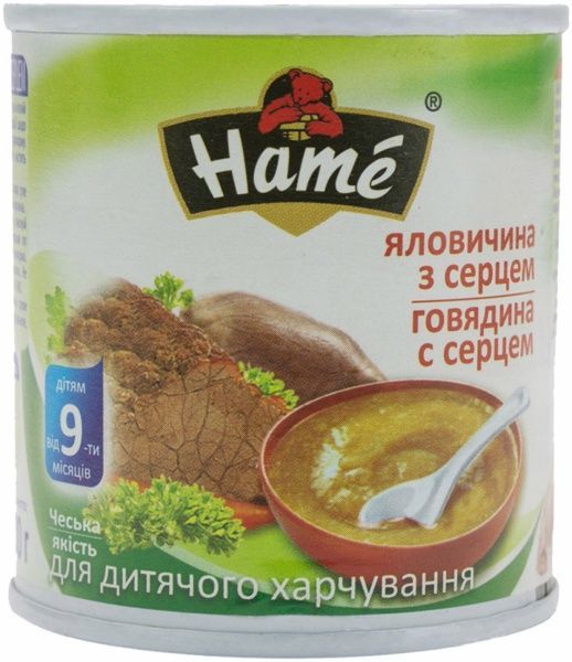Пюре Hame Яловичина з серцем 100 г 8595139726171  