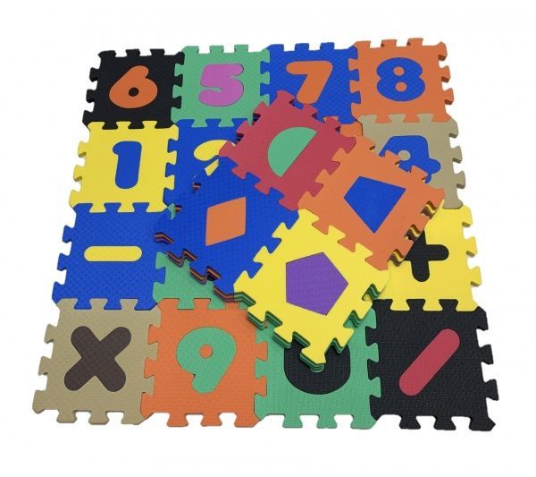 Килимок-пазл Termoizol Геометрія та Математика 13,5х13,5 см 28 шт./уп.