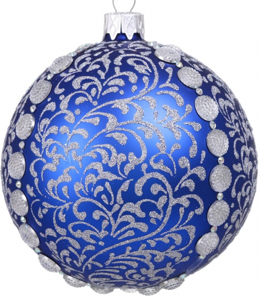 Шар новогодний Элит d 100 мм в ассортименте