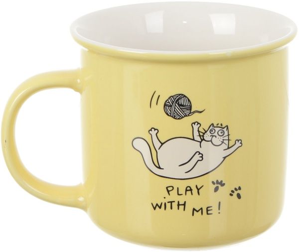 Чашка Funny Cat Yellow 350 мл Fiora