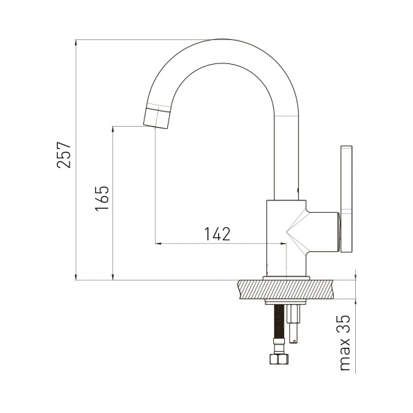 Смеситель для умывальника VOLLE Mora 1537.010201