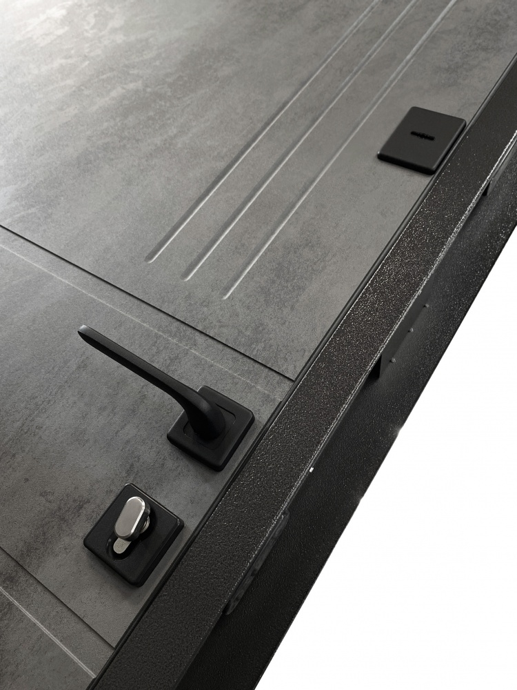 Дверь входная Министерство дверей КУ-Оптима 360 Ч.Ф. (Улица) серый / оксид темный 2050x960 мм левая