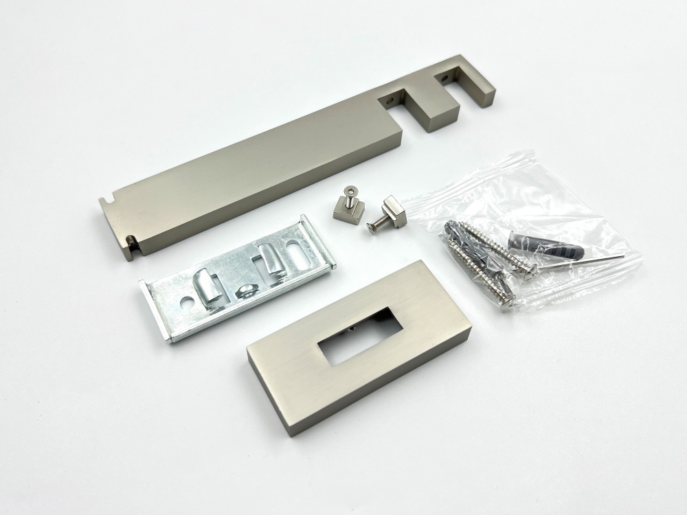 Тримач для карниза Quadrum Square line подвійний 17 см сталь матова 1 шт.