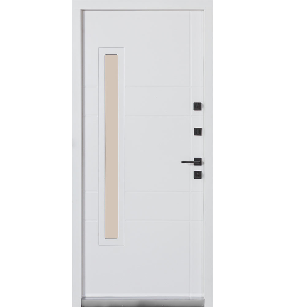 Дверь входная Булат Термо Хаус 705 темный антрацит / белый атласный 2050x950 мм левая