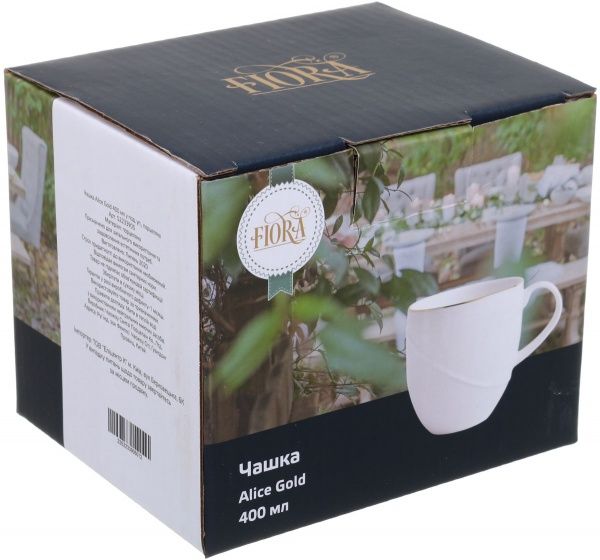 Чашка Alice Gold 400 мл порцелянова Fiora