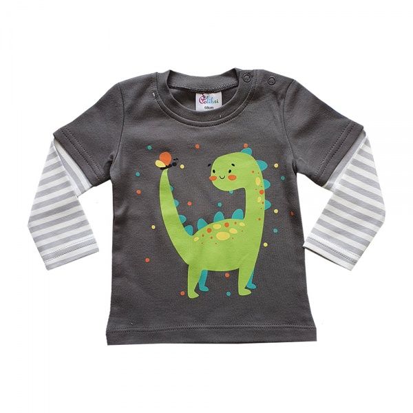 Футболка для хлопчиків Colibri р.80 сірий B4072 