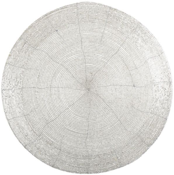 Коврик для сервировки 30 см серебряный бисер Koopman