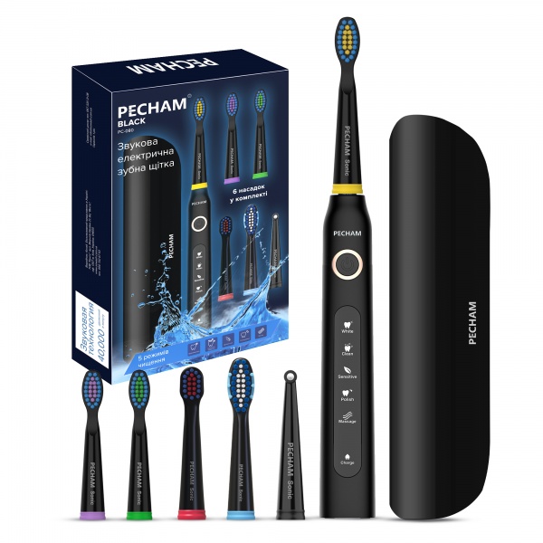 Электрическая зубная щетка Pecham Black Travel (0290119080103)