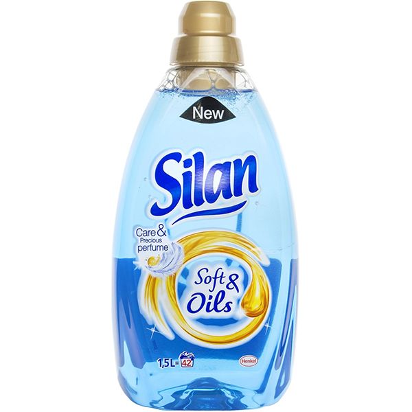 Кондиционер для белья Silan Soft&Oils голубой 1.5 л