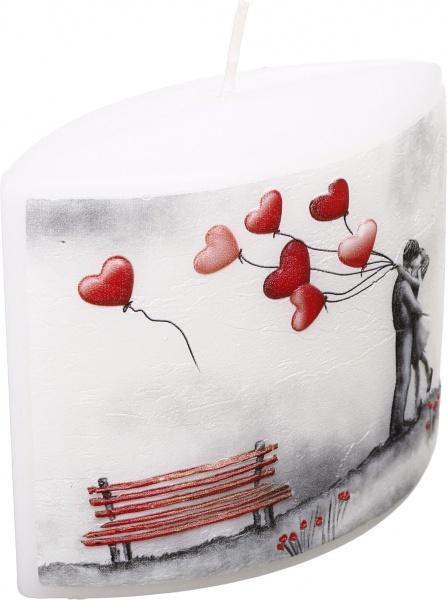 Свеча Эллипс Валентинка в ассортименте Pako-If