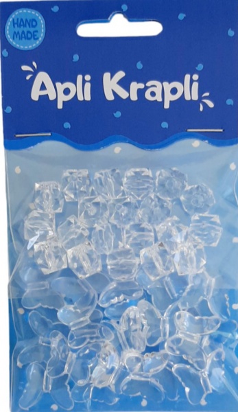 Набор бусин Бабочки квадрат прозрачный АпліКраплі