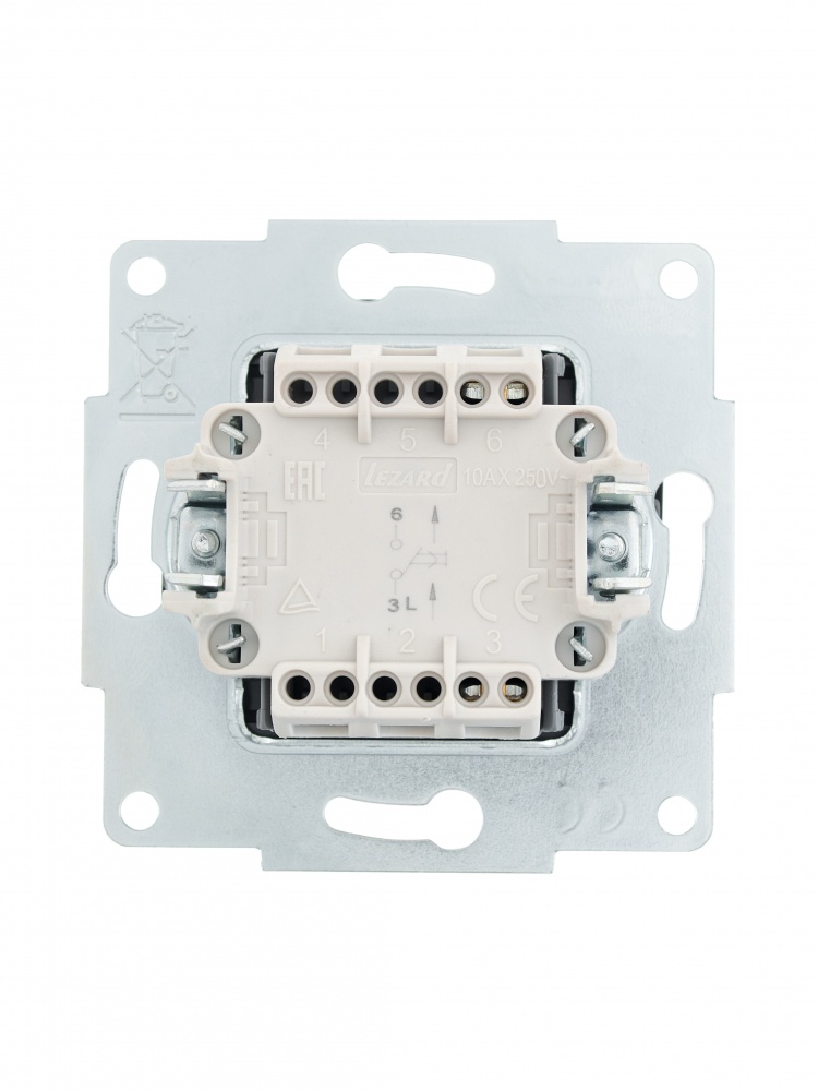 Кнопка звонка одноклавишный Lezard Vesna антрацит 742-4288-103