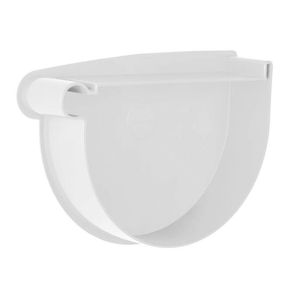 Заглушка лейки левая RAINWAY d90 мм белый 